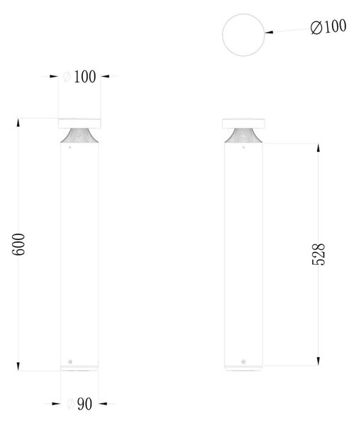IMPR 730520 Deko-Light venkovní stojací svítidlo Faro 60, 12 W, 3000 K, tmavěšedá - DEKOLIGHT