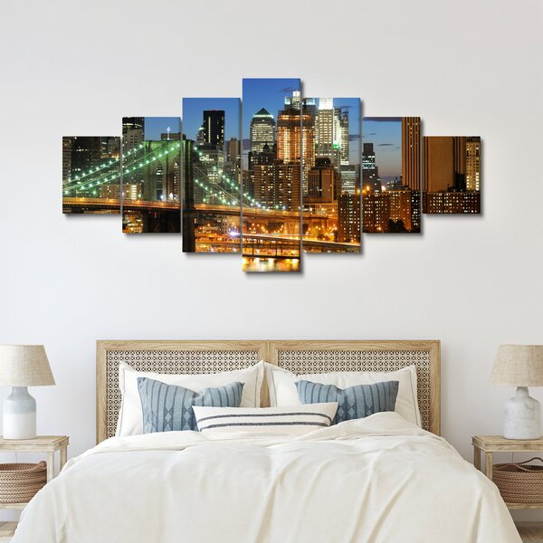 Obraz - Most s New Yorkem (210x100 cm)