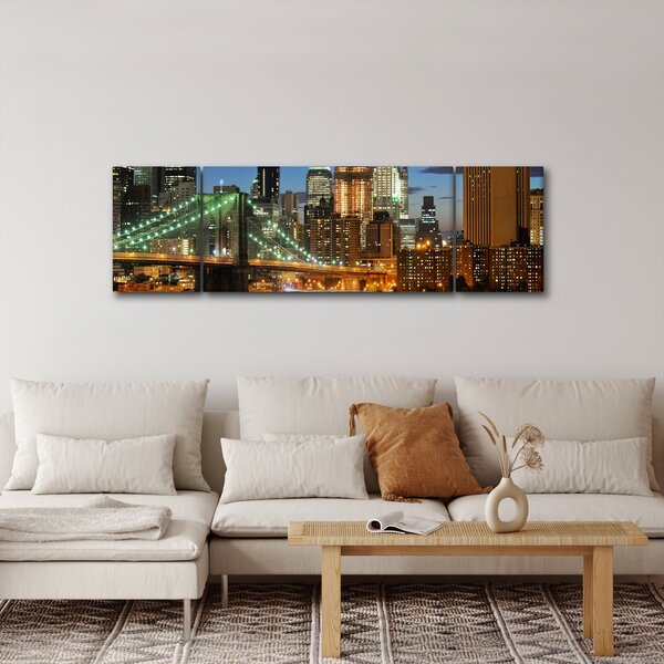Obraz - Most s New Yorkem (170x50 cm)