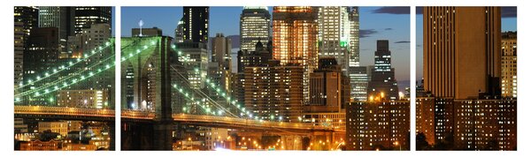 Obraz - Most s New Yorkem (170x50 cm)