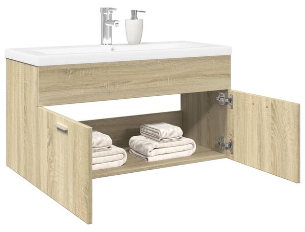 Koupelnová skříňka se zápustným umyvadlem dub sonoma 3324985