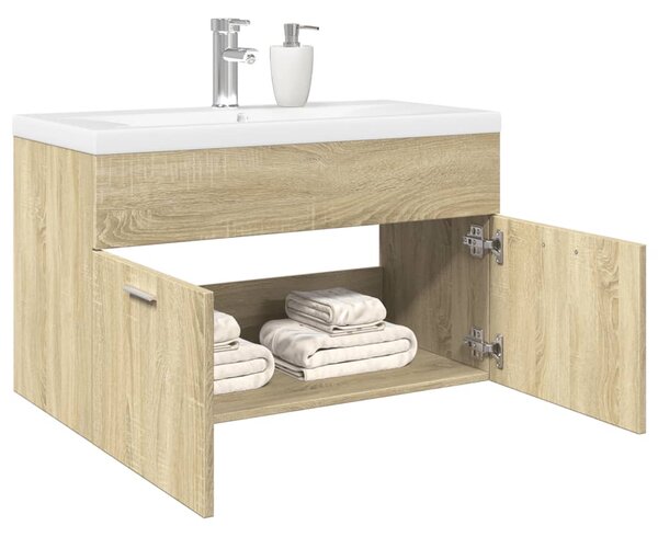Koupelnová skříňka se zápustným umyvadlem dub sonoma 3324984