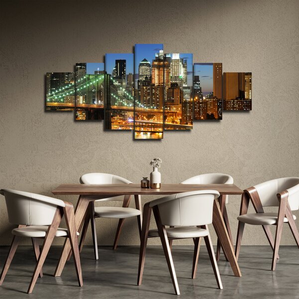 Obraz - Most s New Yorkem (210x100 cm)