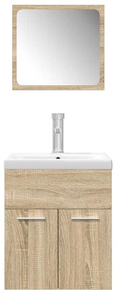 3dílný set koupelnového nábytku dub sonoma kompozitní dřevo 3325017
