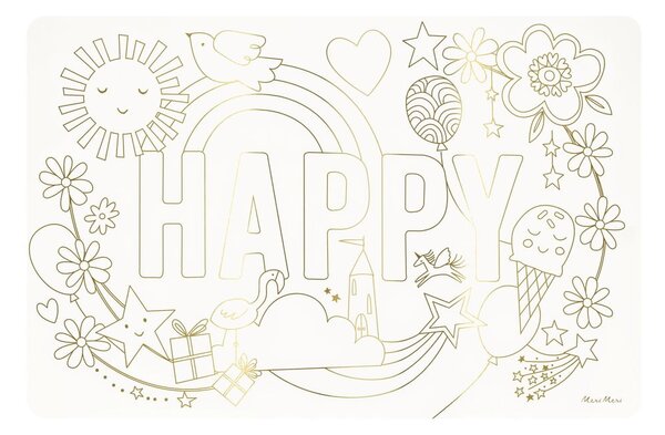 Papírová prostírání v sadě 8 ks 28x42.5 cm Happy Icons – Meri Meri