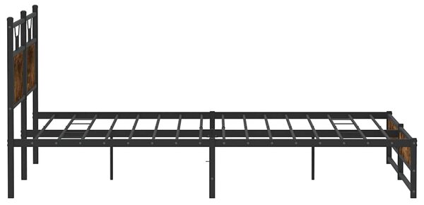 Kovový rám postele bez matrace kouřový dub 183 x 213 cm 3325110