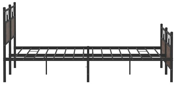 Kovový rám postele bez matrace hnědý dub 160 x 200 cm 3325102