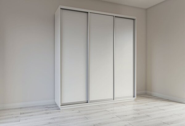 Skříň s posuvnými dveřmi 2500x2200x600 3LTD nymphaea alba, profil stříbrný