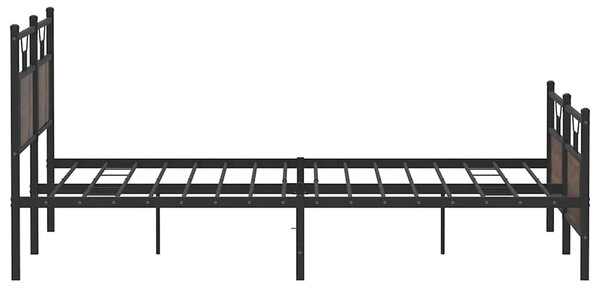 Kovový rám postele bez matrace hnědý dub 180 x 200 cm 3325103