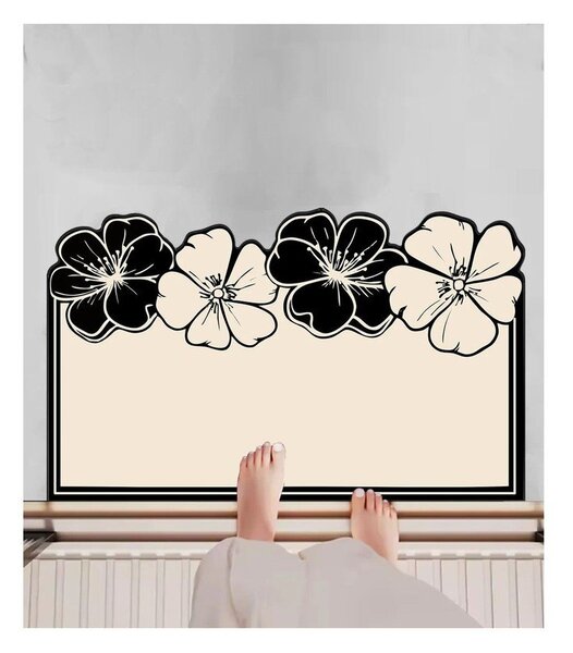 Černá/krémová koupelnová předložka 60x100 cm Morpho – Foutastic