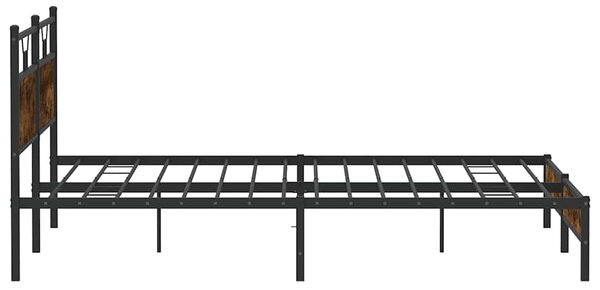 Kovový rám postele bez matrace kouřový dub 193 x 203 cm 3325107