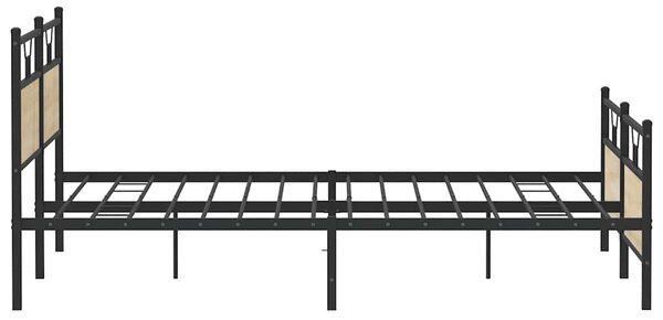 Kovový rám postele bez matrace dub sonoma 193 x 203 cm 3325100