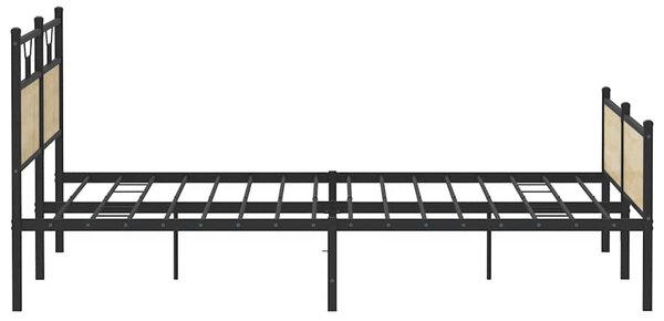 Kovový rám postele bez matrace dub sonoma 193 x 201 cm 3325127