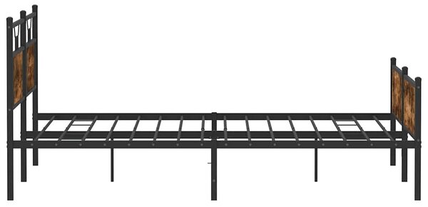 Kovový rám postele bez matrace kouřový dub 183 x 213 cm 3325115