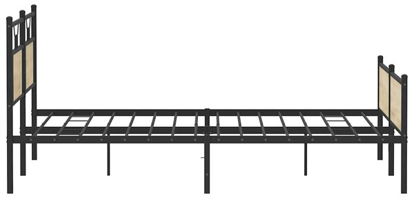 Kovový rám postele bez matrace dub sonoma 183 x 213 cm 3325126