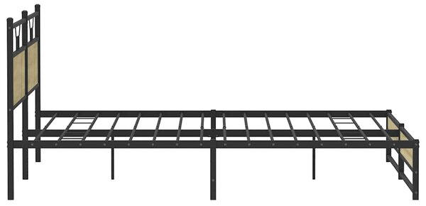 Kovový rám postele bez matrace dub sonoma 193 x 203 cm 3325122