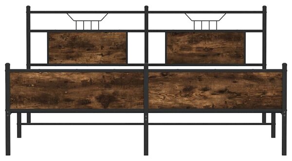 Kovový rám postele bez matrace kouřový dub 183 x 213 cm 3325115