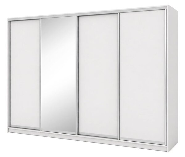 Skříň s posuvnými dveřmi 3000x2200x600 3LTD 1 zrcadlo nymphaea alba, profil stříbrný