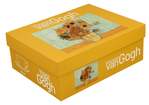 Porcelánový šálek s podšálkem Van Gogh Sunflowers 90 ml sada 2ks