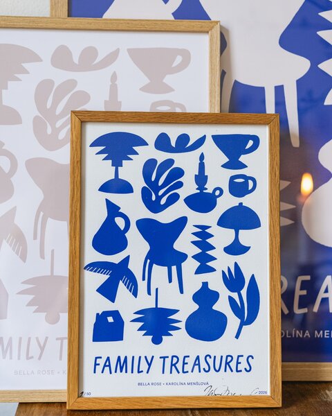 Plakát Family Treasures Beige / Cream 30 x 40 cm