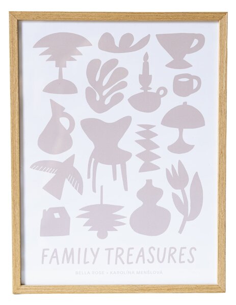 Plakát Family Treasures Beige / Cream 30 x 40 cm