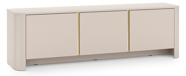 TV stolek Sorrenti 168 cm – kašmír / zlatá