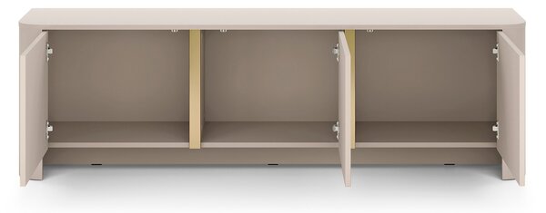 TV stolek Sorrenti 168 cm – kašmír / zlatá