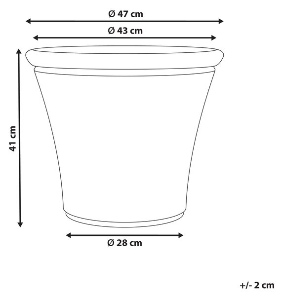 Květináč OLIVA 47 cm Zelená