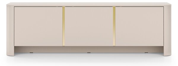 TV stolek Sorrenti 168 cm – kašmír / zlatá
