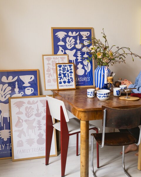 Plakát Family Treasures Beige / Blue 70 x 100 cm