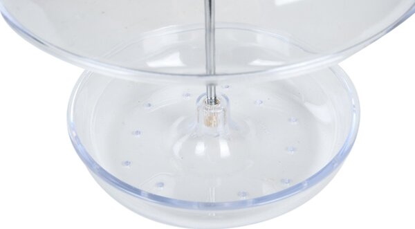 Závěsné krmítko pro ptáky Round, 21,5x15,5 cm, plast, transparentní