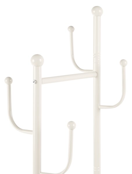 Věšák na kabáty VEZELAY s poličkou s koly Bílá