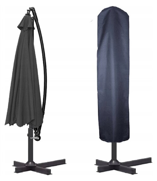 Zahradní skládací slunečník ARCADIA 300 cm, šedý