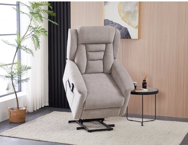 Relaxační křeslo ELECTRO s lanýžovým čalouněním a 2 motory
