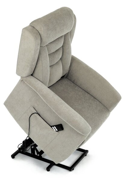 Relaxační křeslo ELECTRO s lanýžovým čalouněním a 2 motory