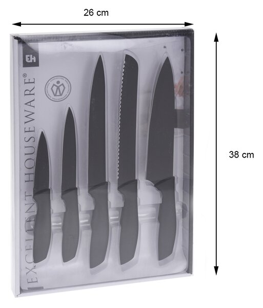 Kuchyňský nůž Black sada 5ks BX