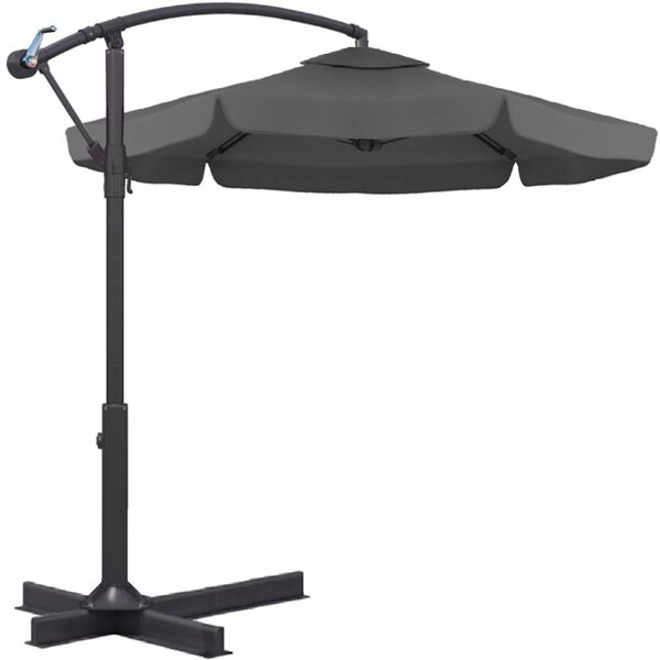 Zahradní skládací slunečník ARCADIA 300 cm, šedý