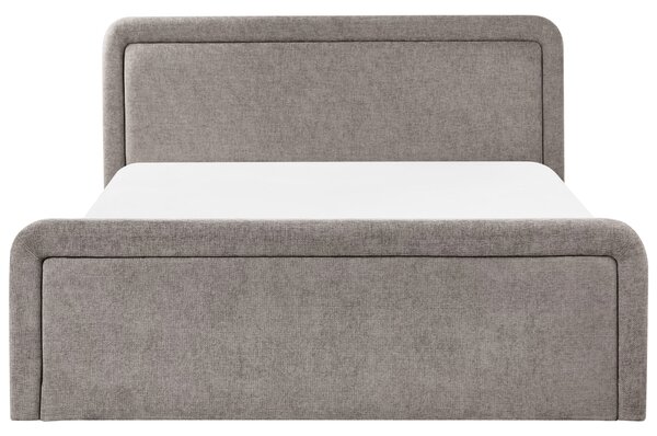 Postel s úložným prostorem Tkanina VIVIERS 160 x 200 cm Taupe