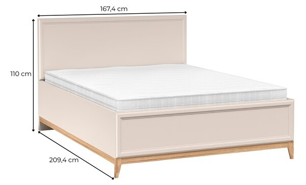 Manželská postel s úložným prostorem 160x200 ELLENSBURG - kašmír