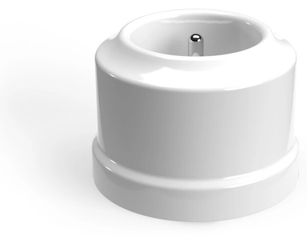 Creative cables Schuko porcelánová zásuvka na zeď Barva: Černá
