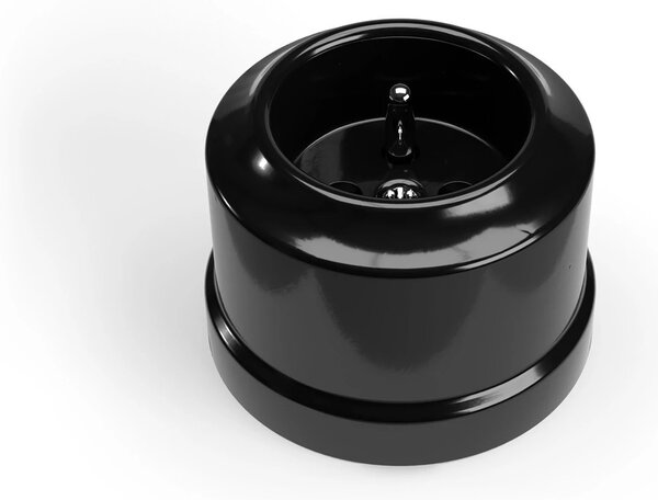 Creative cables Schuko porcelánová zásuvka na zeď Barva: Černá