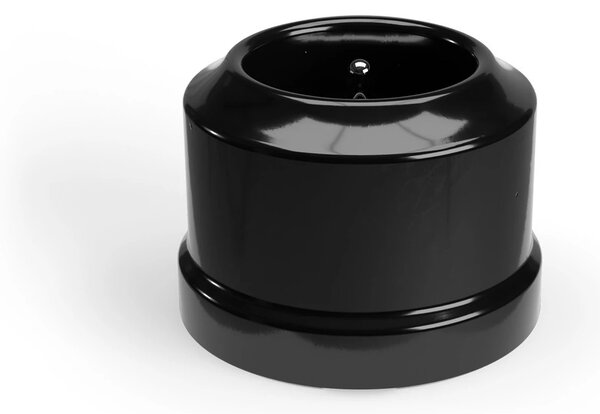 Creative cables Schuko porcelánová zásuvka na zeď Barva: Černá