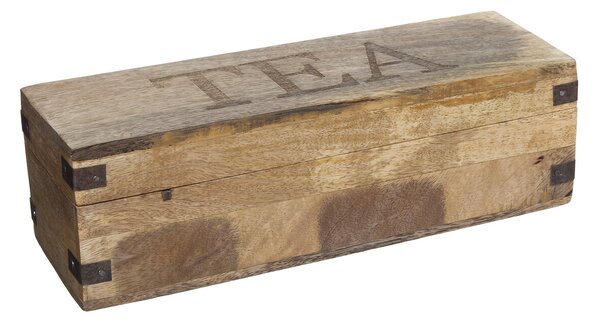 Dřevěný organizér na čaj Mango Wood, 32x10x9, 5 cm