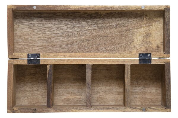 Dřevěný organizér na čaj Mango Wood, 32x10x9, 5 cm
