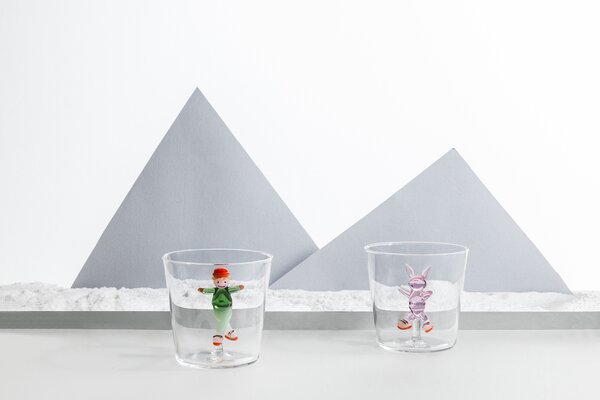 Ichendorf Milano designové stolní hodiny Snow Games Bear And Bobsleigh Hourglass