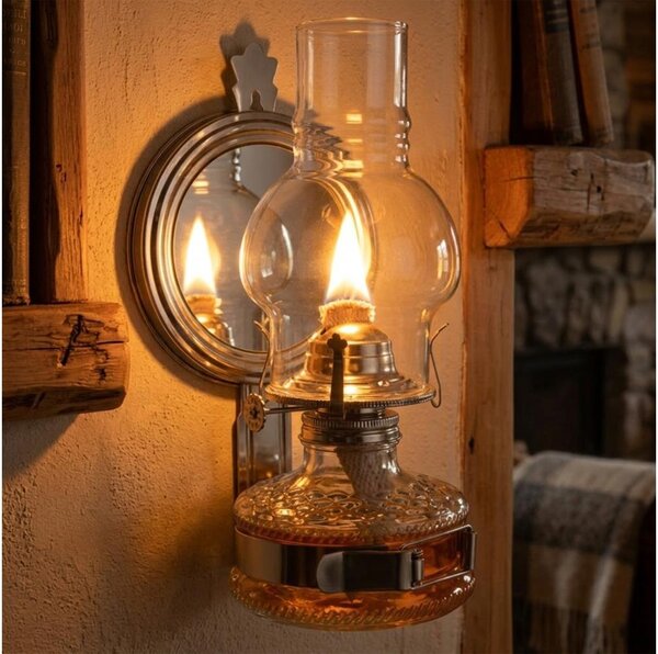 Brilagi - Petrolejová lampa se zrcadlem MERLIN lesklý chrom