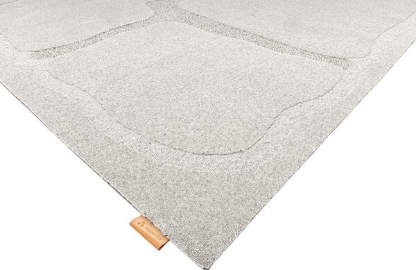 Světle šedý vlněný koberec 160x230 cm Morphic Organica – Agnella