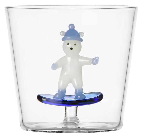 Ichendorf Milano designové sklenice na vodu Snow Games Tumbler Bear And Snowboarding