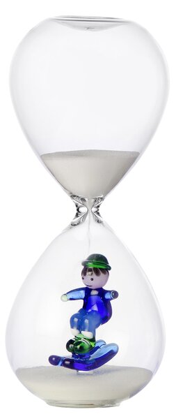 Ichendorf Milano designové stolní hodiny Snow Games Kid And Skiing Hourglass