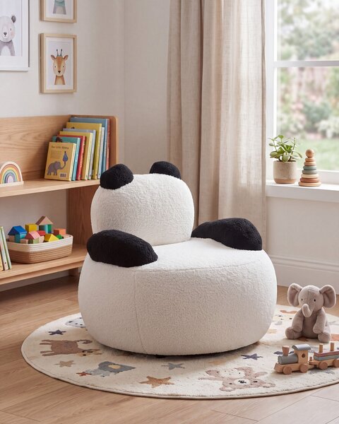 Dětské křeslo Panda VIBY Buklé Bílá